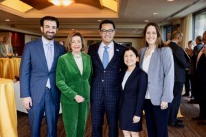 LMU President and EVPs with Speaker Emerita Pelosi