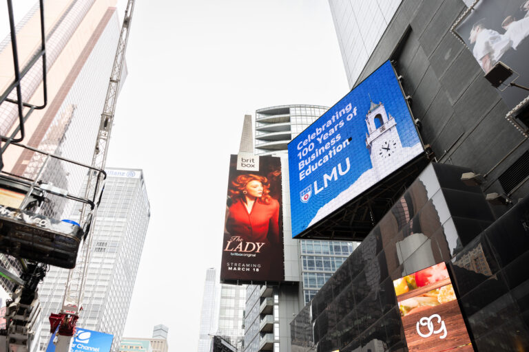 LMU celebrates CBA100 at Times Square