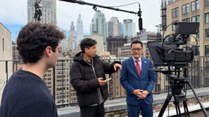 Yoshi Directing Presidential Video Briefing NYC