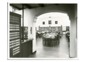 Loyola Law School library interior, circa 1920