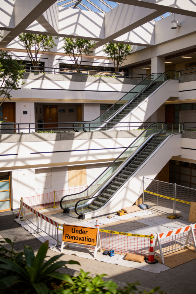 Renovation of UH Escalators Begins on Sunday, March 29 (AI-Generated Image)