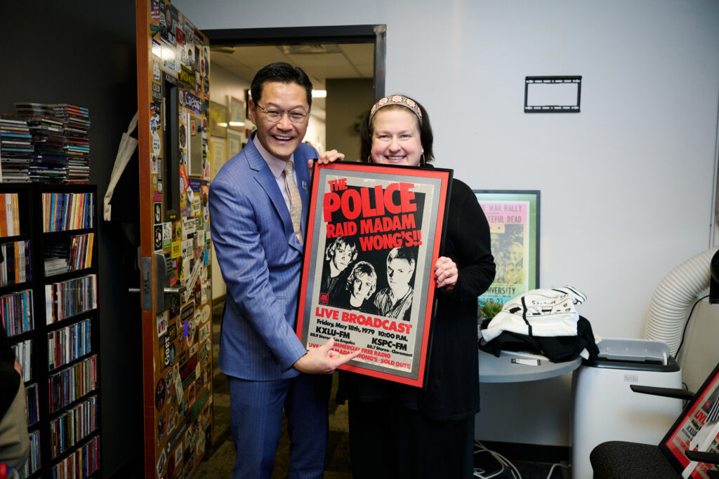 President Poon and Lydia at KXLU
