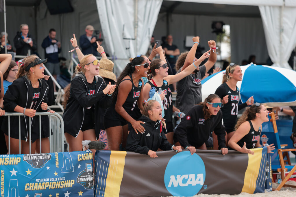 GULF SHORES, ALABAMA - MAY 1: during the National Collegiate Women's Beach Volleyball Championship held on May 1, 2026 in Gulf Shores, Alabama. (Photo by C. Morgan Engel/NCAA Photos via Getty Images)