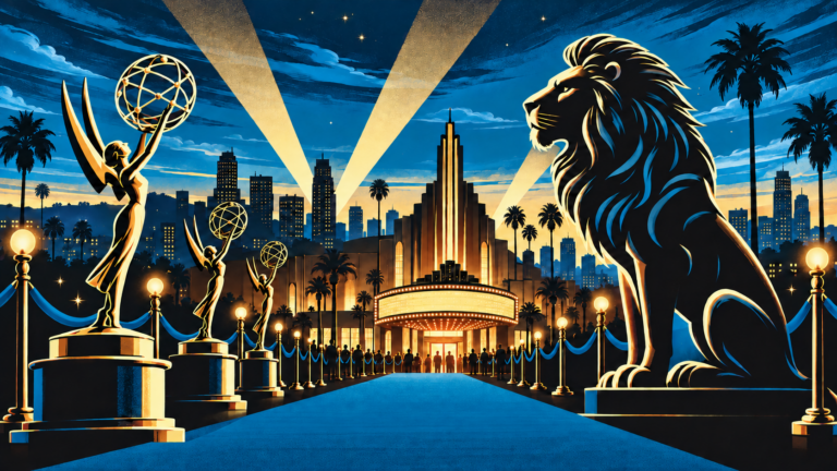 AI-generated image celebrating LMU Lion achievements in television.