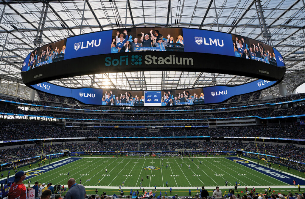 LMU on the SoFi Stadium Oculus